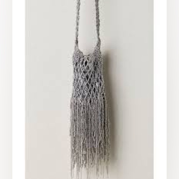 NWT Free People Pewter Silver Hayes Shoulder Bag - Picture 8 of 8